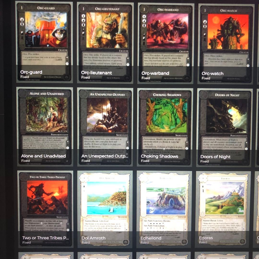 ミドルアース　カード　チャレンジデッキA ccg 指輪物語　希少