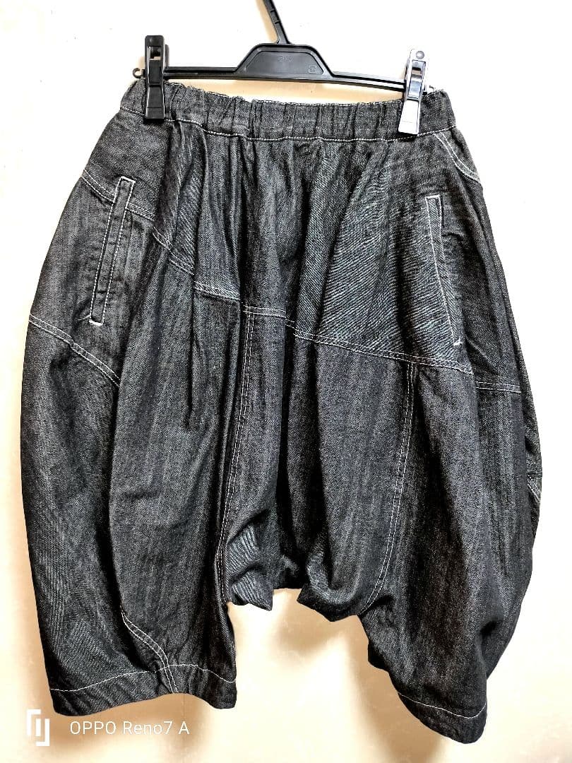 BLACKCOMMEdesGARCONS ブラックデニムサルエルパンツ