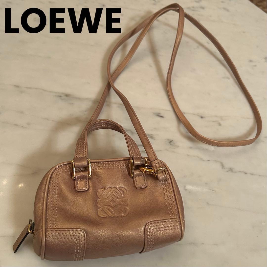 ロエベ　LOEWE 国内正規品　ミニポシェット　ゴールド　used