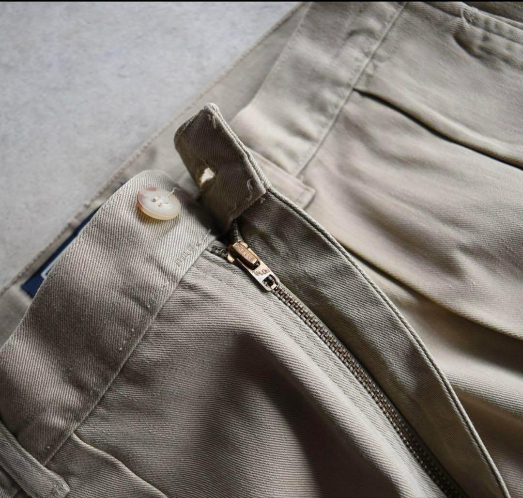 90s ラルフローレン ポロチノ タックチノ USA製 TALONジップ W32