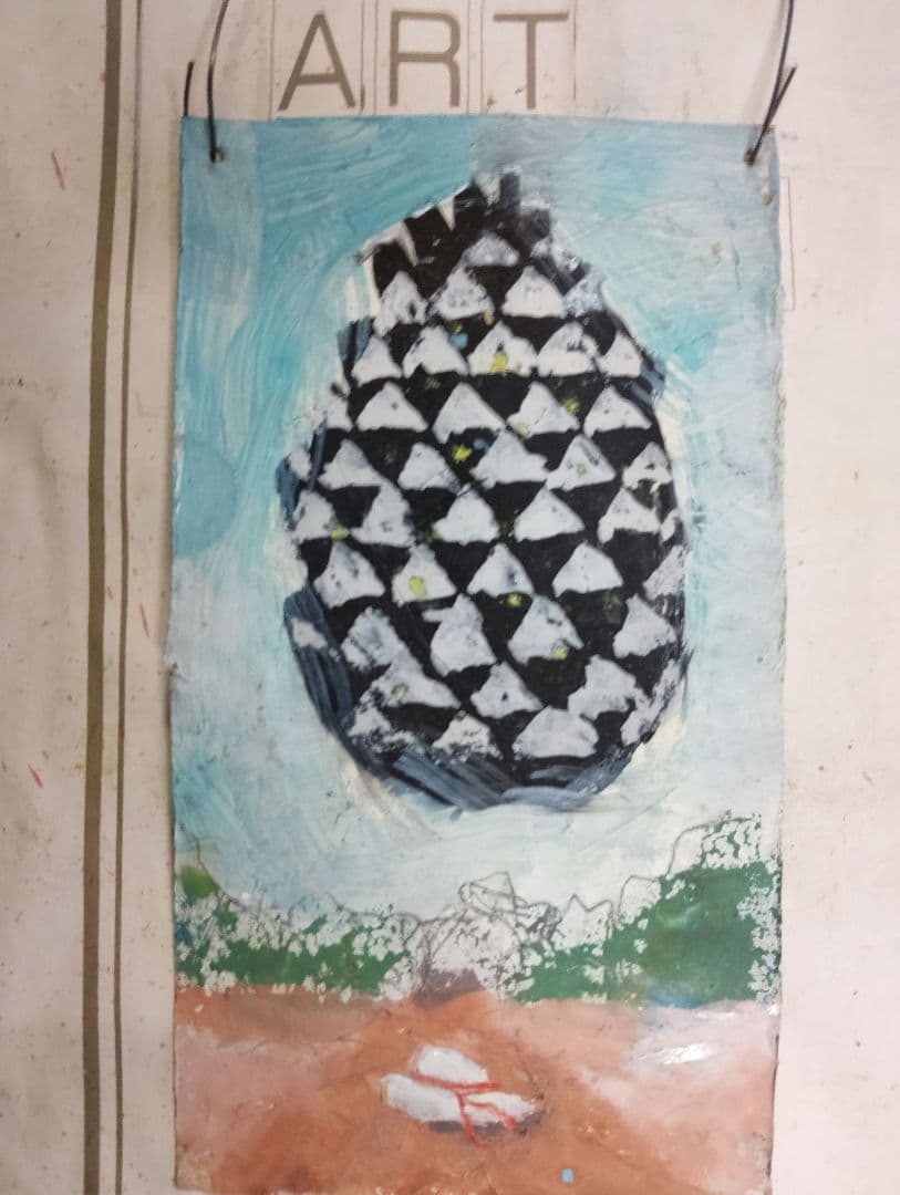 赤いリボンの帽子