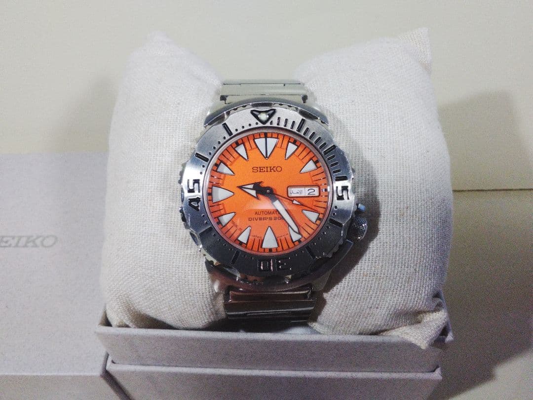 ち*ー様 美品 セイコーダイバー オレンジモンスター　シャークトゥース 1部難あ