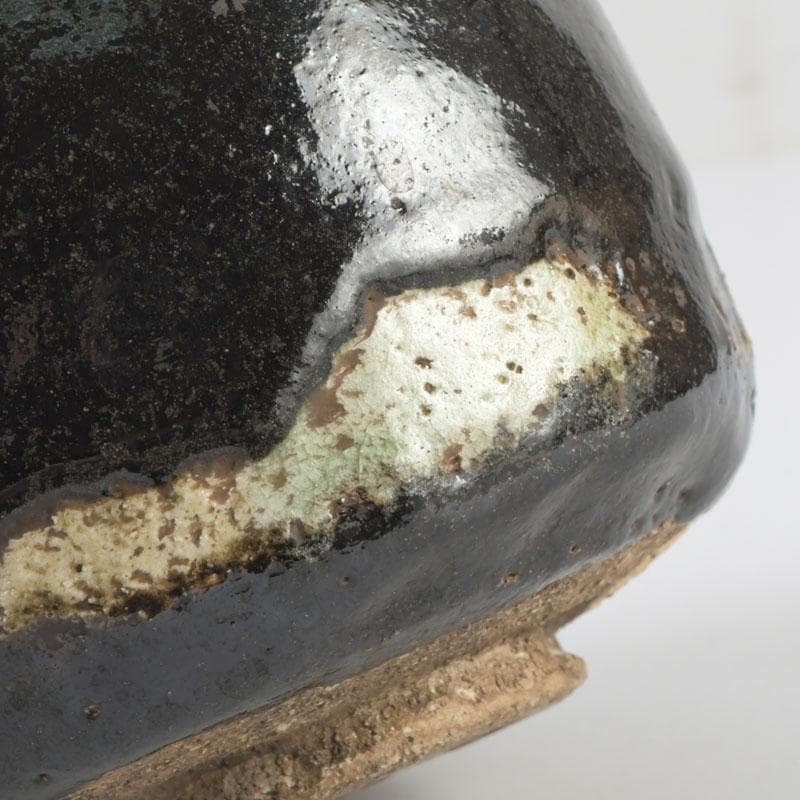 茶道具　楽吉左衛門　五代宗入作　黒楽茶碗　十一代　慶入極め箱　M　9828