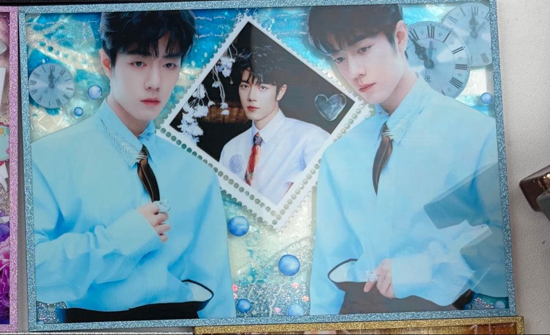 肖戦 新作 A5流砂アクリル特殊加工色纸 デザイン　6点セット❣️確認用❣️0110