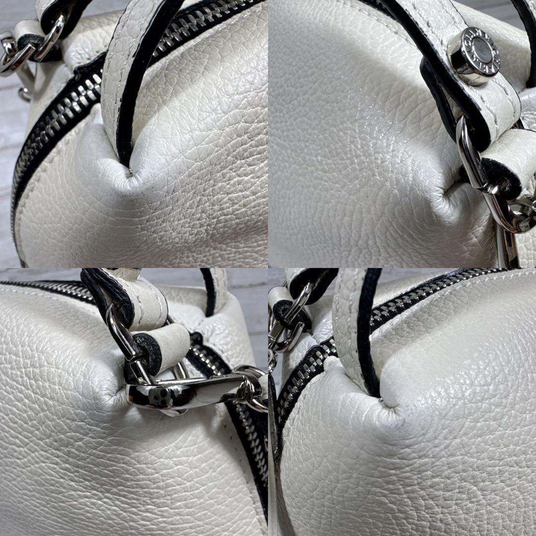 GIANNI CHIARINI アリファ M ショルダーバッグ ホワイト レザー