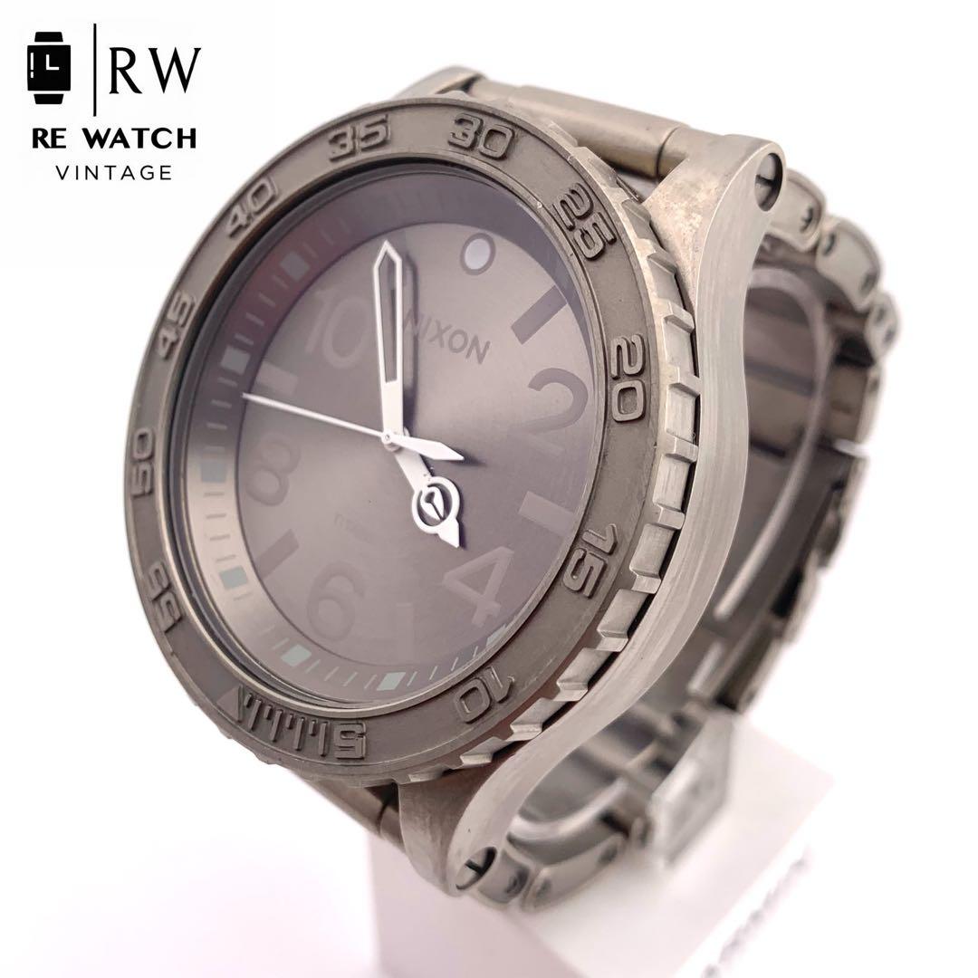 7-5386 NIXON 12I チタニウム アナログ腕時計 グレー