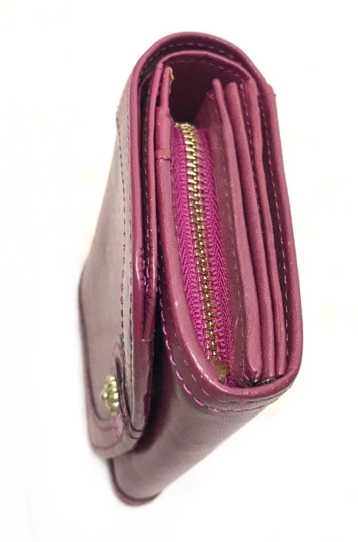 未使用ダコタDakota二つ折り財布レディースリードクラシックチェリーピンクレア