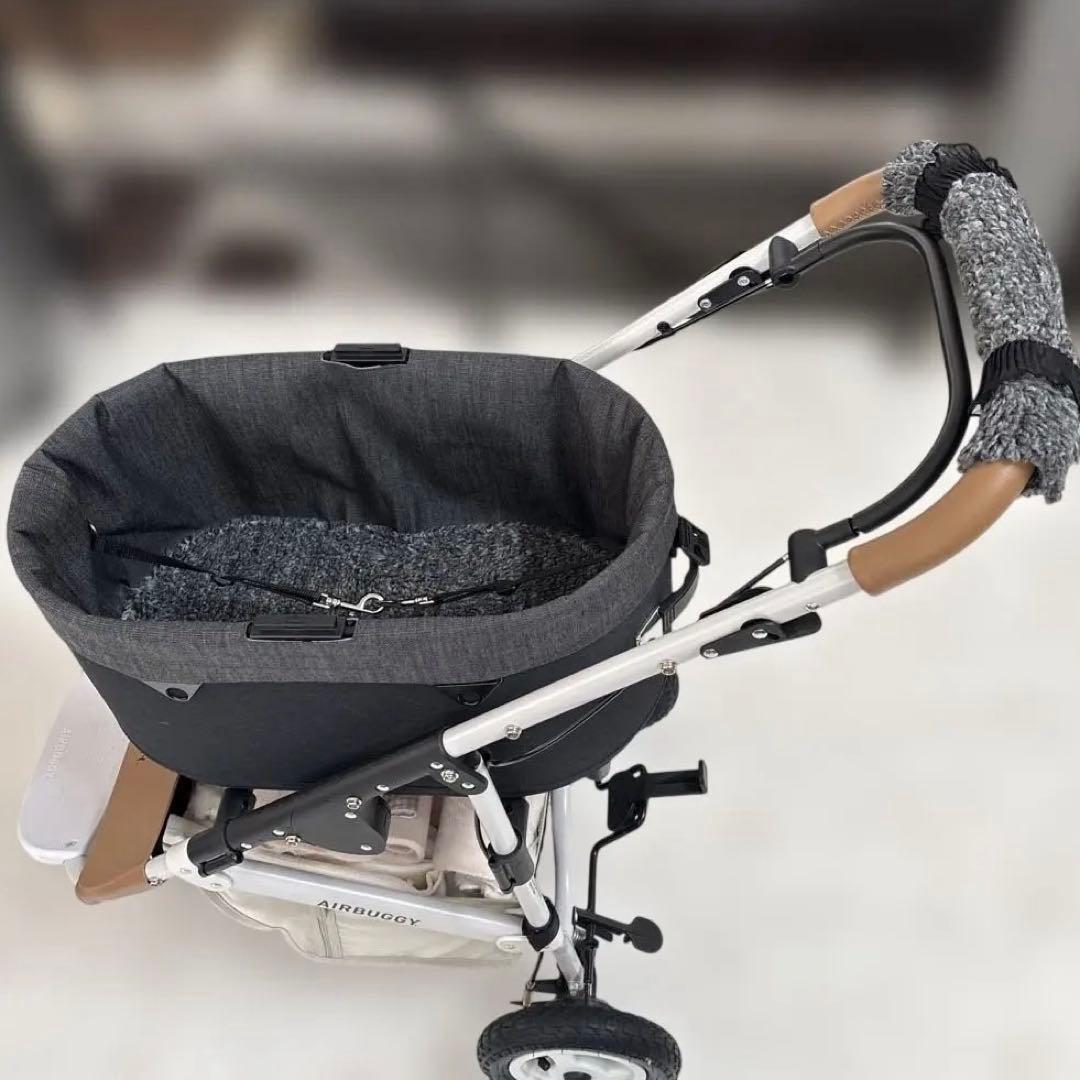 エアバギートーム3 コットカバー(レギュラーサイズ)デニム×ボア　黒系2点セット