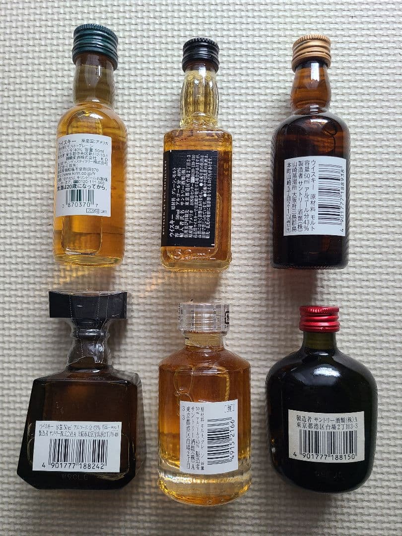 未開封★ミニボトル　ウイスキー各種50ml　6本セット★