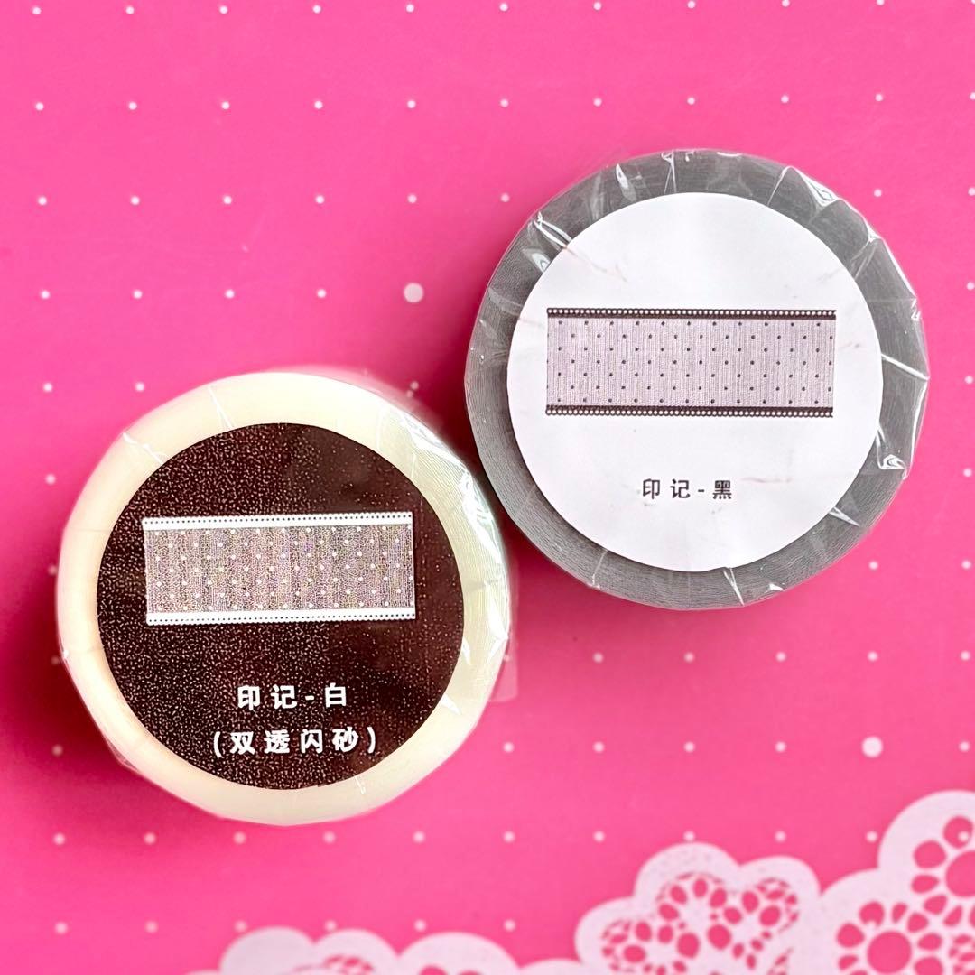 闪砂 印记-黑 白 2cm×5m２点セット 海外マスキングテープ レース