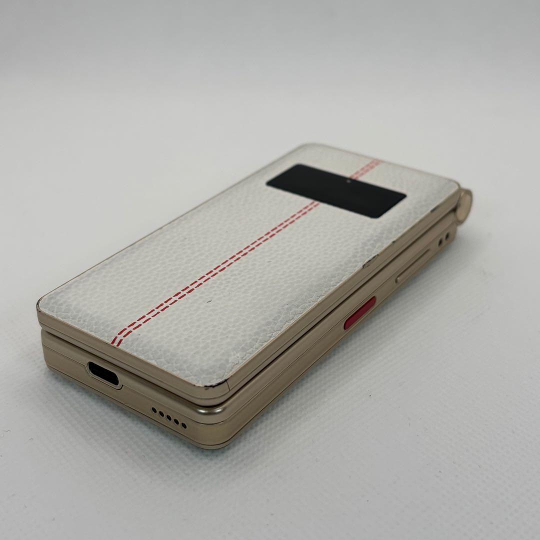 Mode1 ガラケー 型 SIMフリー スマホRetroII レザー調 ホワイト