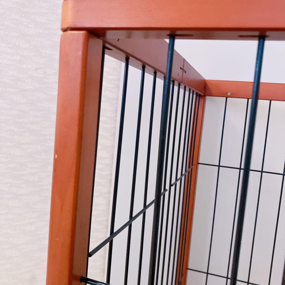 折りたたみ　木製ペットゲージ　ペットサークル木製枠　95×64cm 小、中犬用