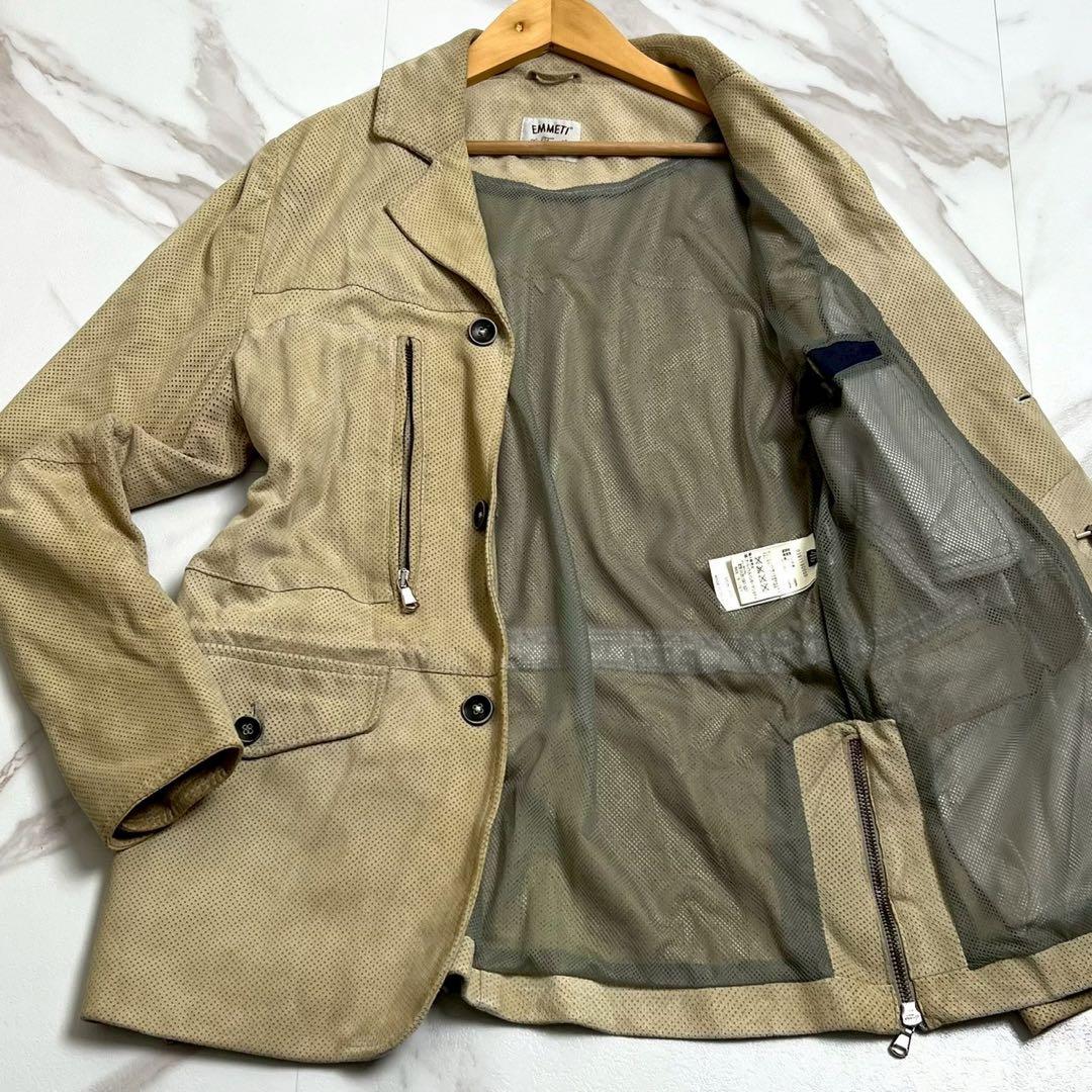 学様　EMMETT エンメティ　シングルライダース　ジャケット ベージュ