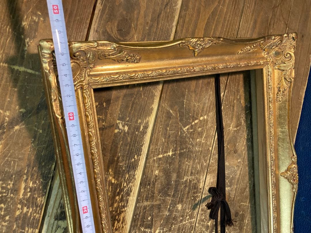 額縁　ゴールド　アンティーク調　壁掛けインテリア　ヴィンテージ　ヨーロピアン風