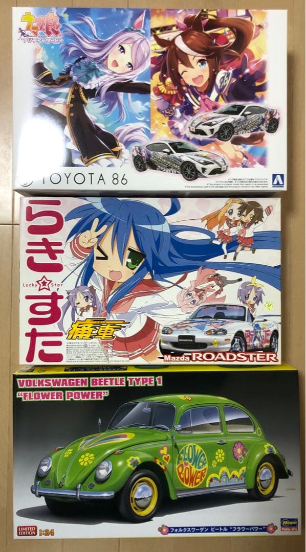 1/24 痛車 6点　ニャル子　ニパ子　たまごガールズ　ウマ娘　らきすた