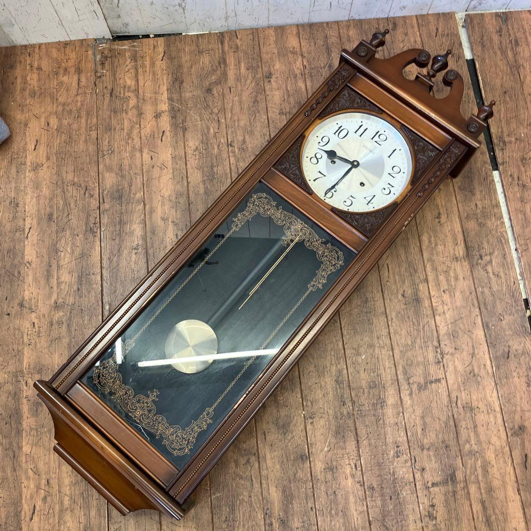 ジャンク品 SEIKO セイコー 振り子 壁掛け時計 PA603 ぜんまい時計