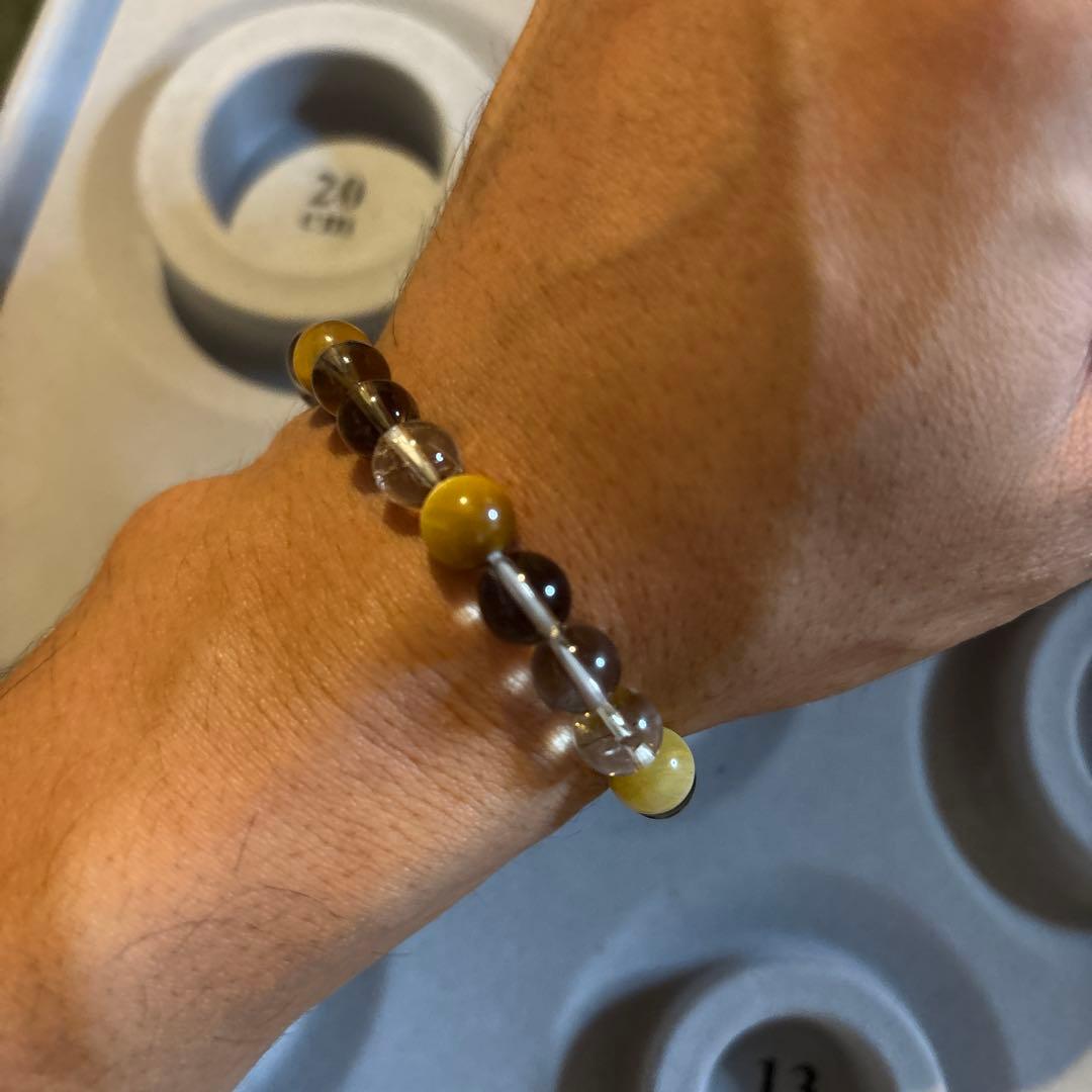 スモーキークオーツとゴールドタイガーアイと水晶！ズーンとくる！