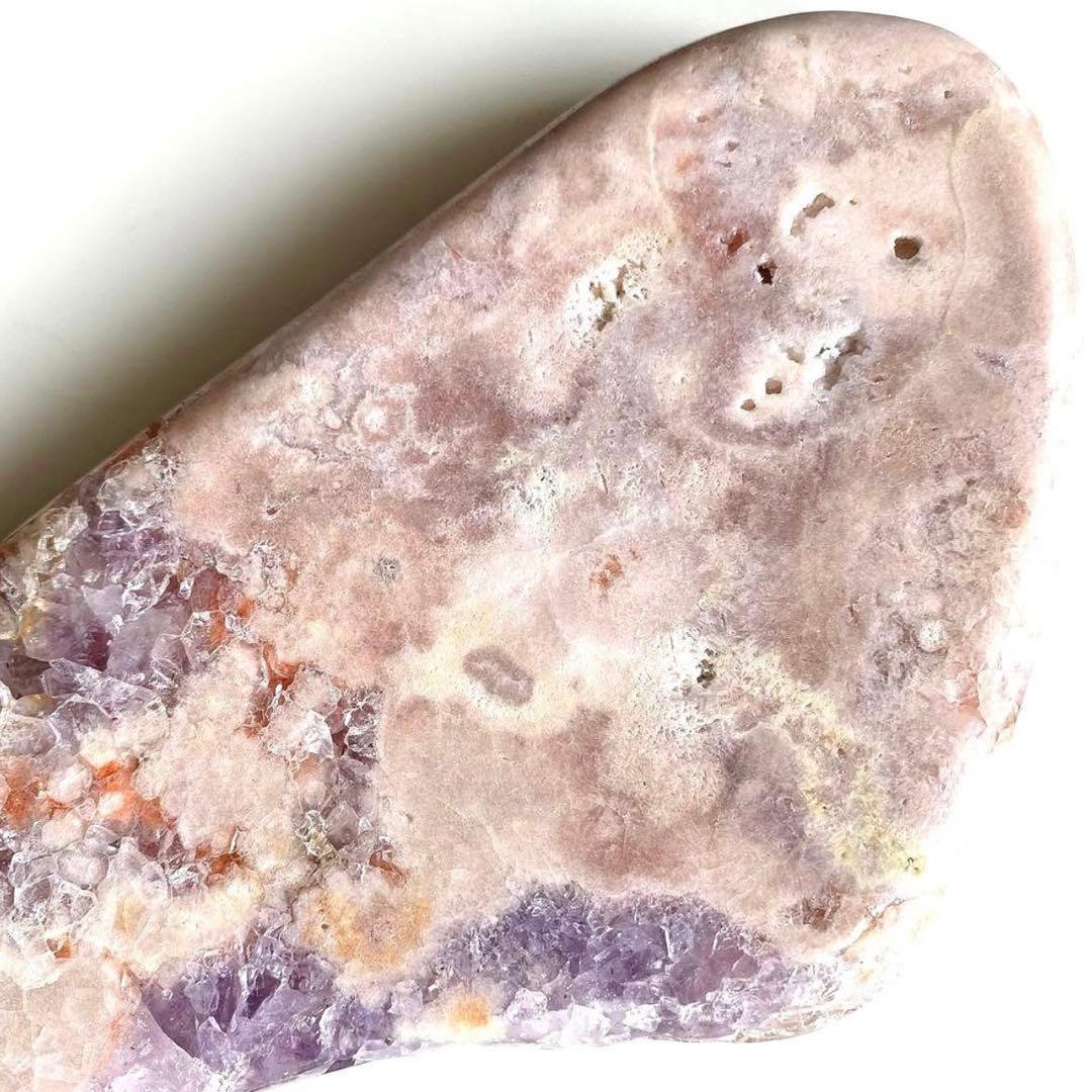 【 特大 ピンクアメジスト キュート 原石 プレート 約1.1kg
