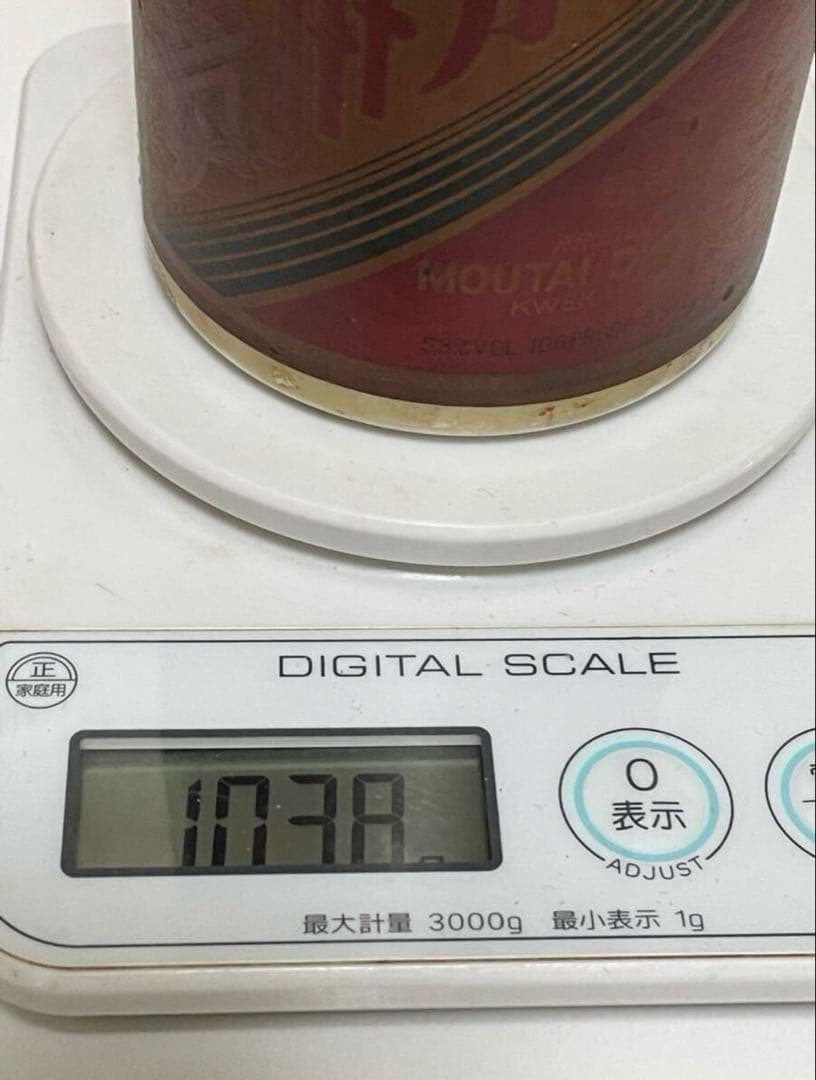 貴州茅台酒 1980年 天女ラベル マオタイ酒 53度 未開栓 重さ1038g