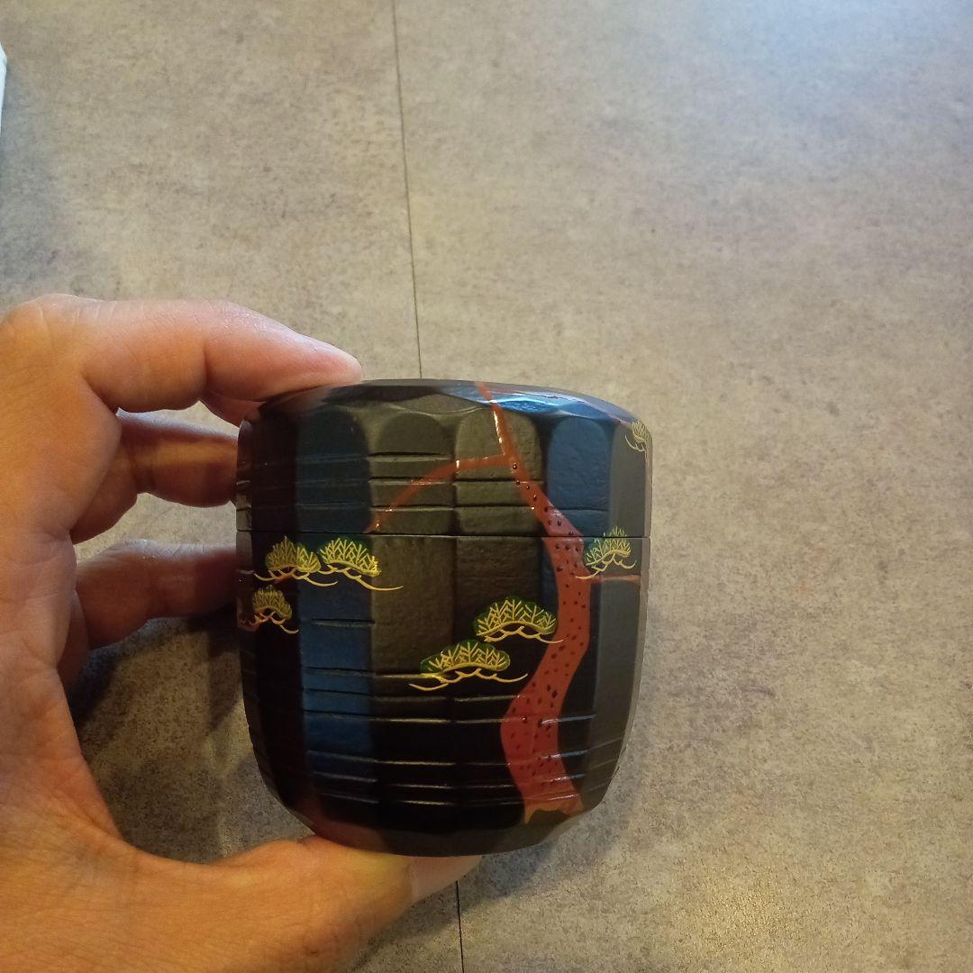 裏千家 鵬雲斎 好み 折溜 松に雲の絵 大棗 茶道具 正月 1月 棗