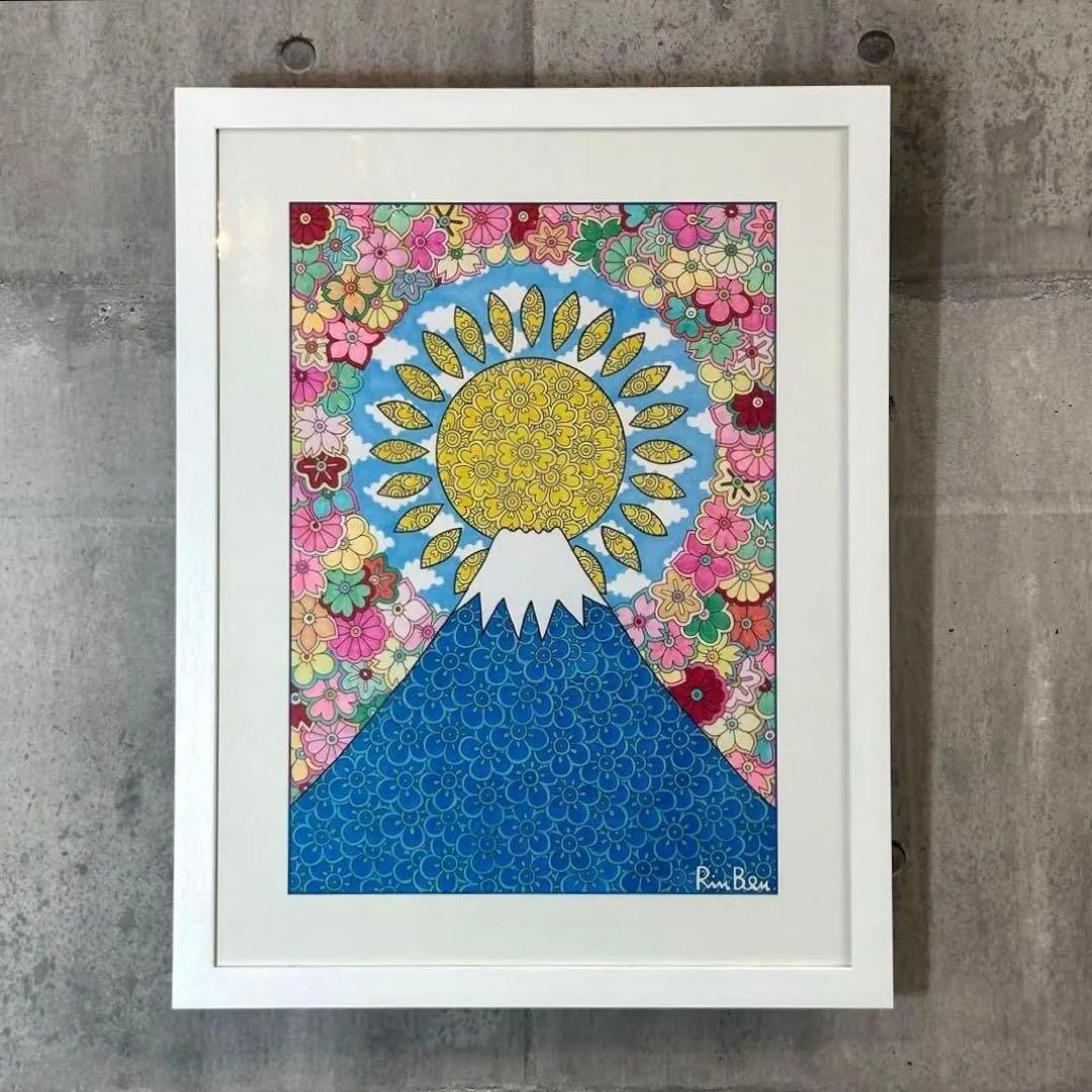 ⭐️売切御免⭐️ダイアモンド富士山　開運アーティストRINBEN 53cm×63cm