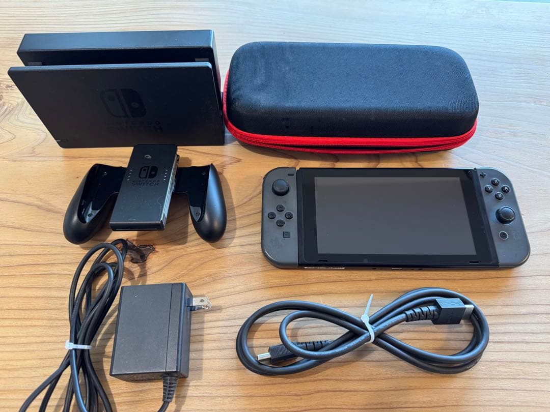 【美品】Switch 本体 <後期型 HAC> グレー ケース/SD付き
