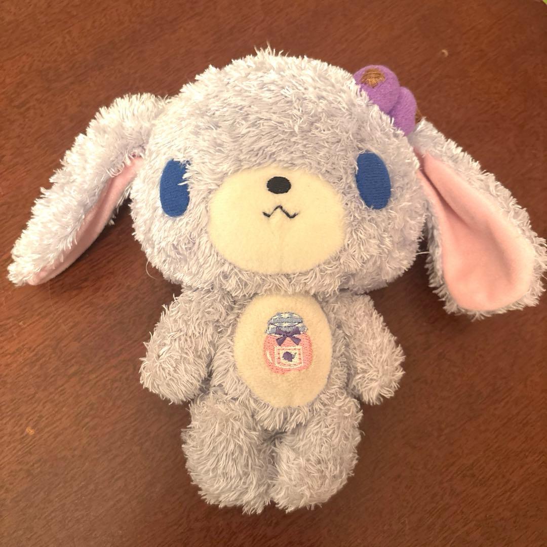 サンリオ　シュガーバニーズ ブルーベリーうさ　ぬいぐるみ　刺繍入り