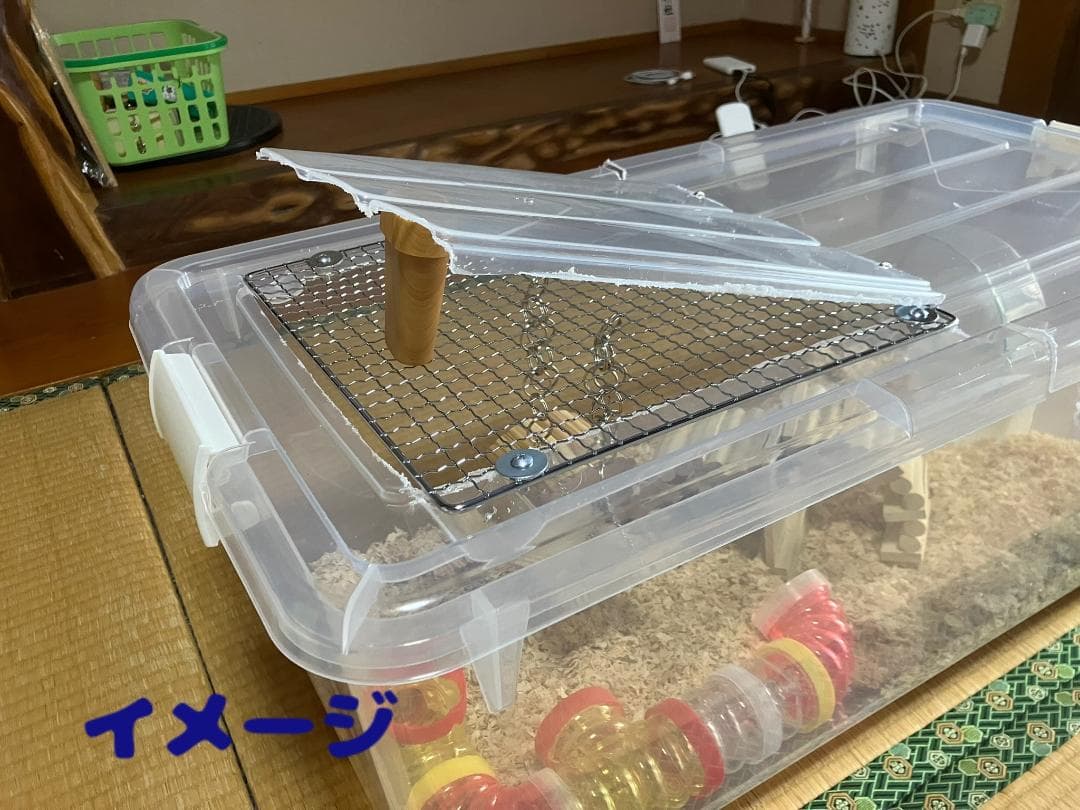 ②【お得２個セット】広さ＆通気性＆保温性抜群なハムスターケージ【DIY】給水器付