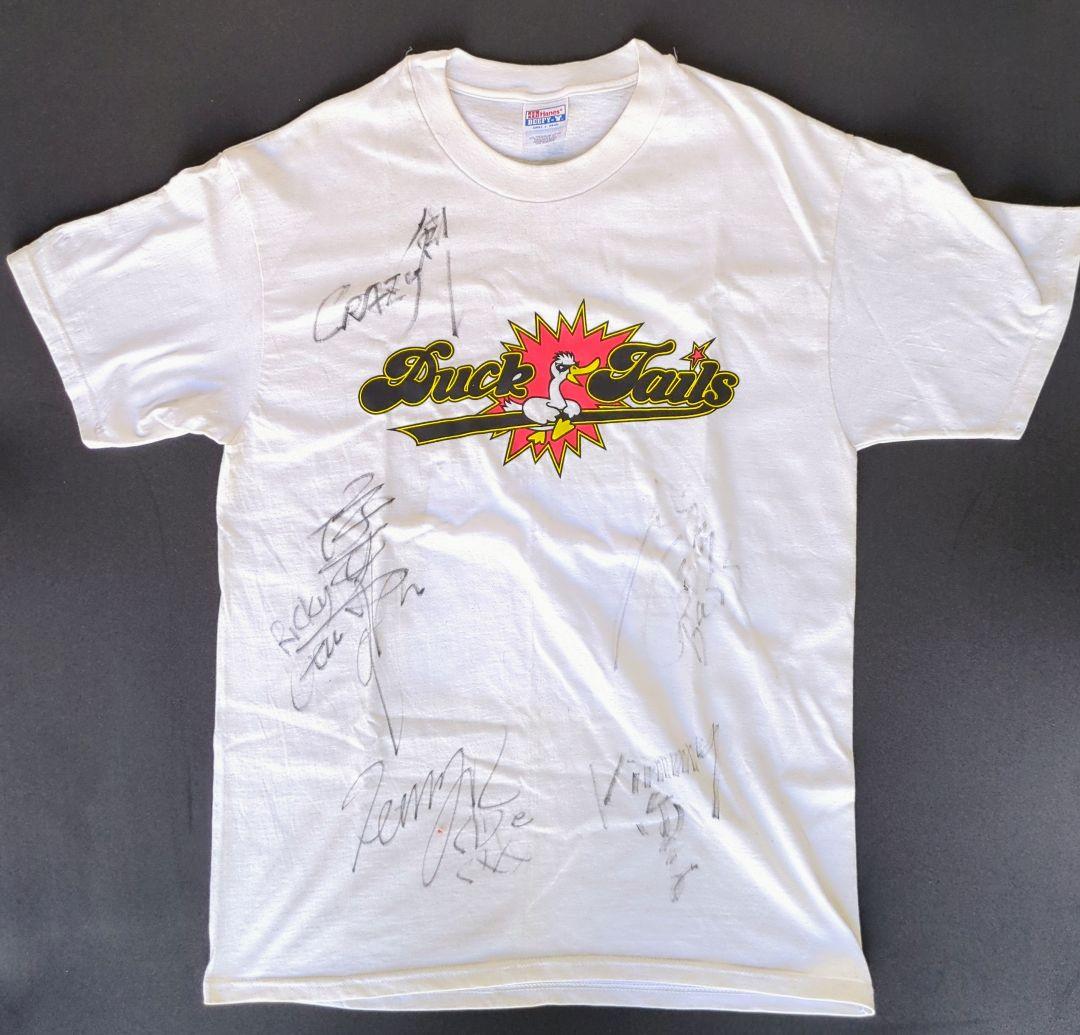 [一点物] Duck Tails 直筆サインTシャツ 横山剣さん在籍期の物