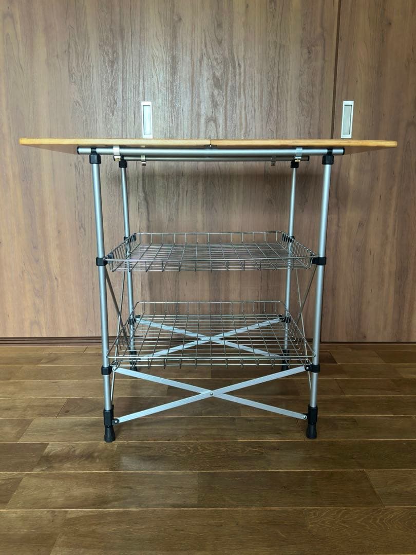 【廃盤】 peak フィールドキッチンテーブル ガビングフレーム付き