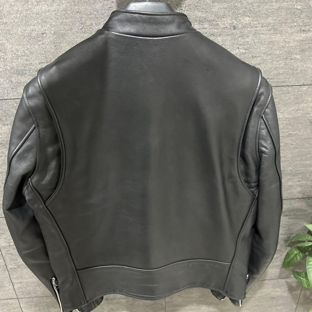 【ぺんた】Schott シングルライダースジャケット 38 ブラック