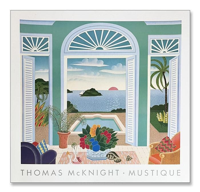額装済/Mustique/トーマス マックナイト/ポスター/インテリア/アート
