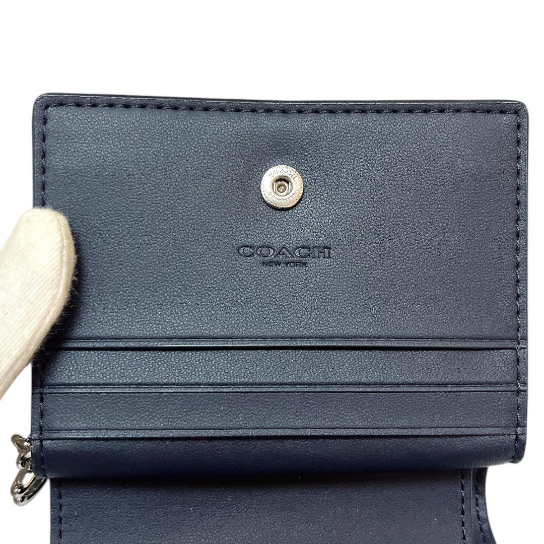 【完売カラー★未使用】COACH 2つ折り財布 スナップウォレット ライトブルー