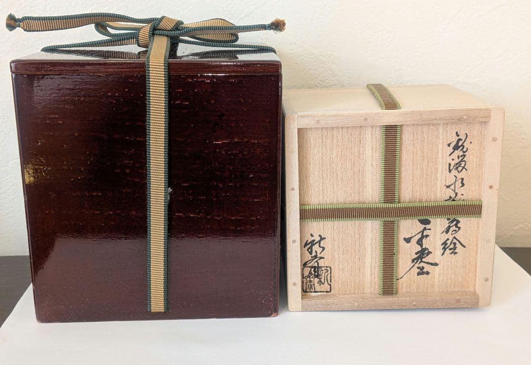 『粉溜水葵蒔絵』　新家新斉　平棗　茶道具　茶器　新斎　螺鈿　金