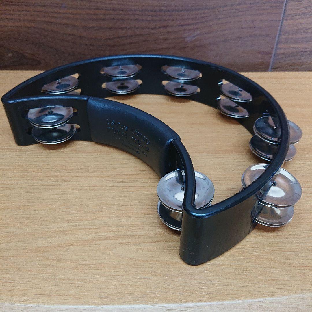 RhythmTech リズムテック RT1010 ニッケル2連タンバリン黒 楽器
