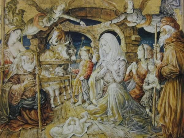 藤田嗣治、「Nativite」、希少画集の額装画、人気作品