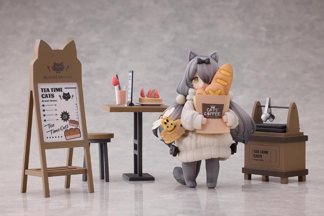 ティータイムキャッツシーン　にゃん町　パン屋　店員&お客セット　完成品フィギュア