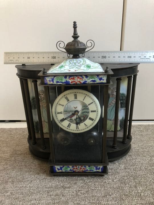 古い銅製  置き時計  アンティーク