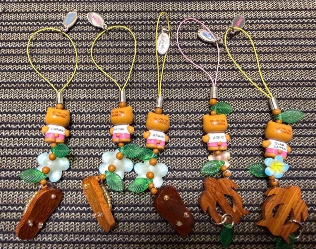 ご当地　日焼け海亀サンダルキテイkitty 根付けストラップ ABCstore