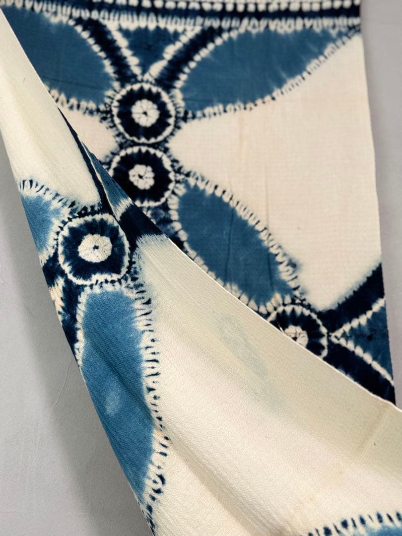 N9「有松鳴海絞り」藍染作家 片野かほり 天然藍染 個展出品作品タペストリー