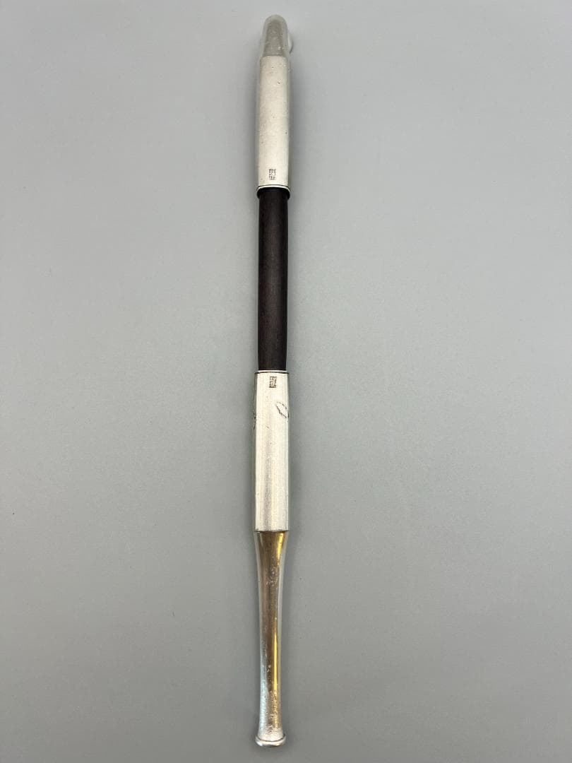 【海】レア　銀煙管　キセル　純銀刻印　手彫　銀細工　アンティーク　重量約87g