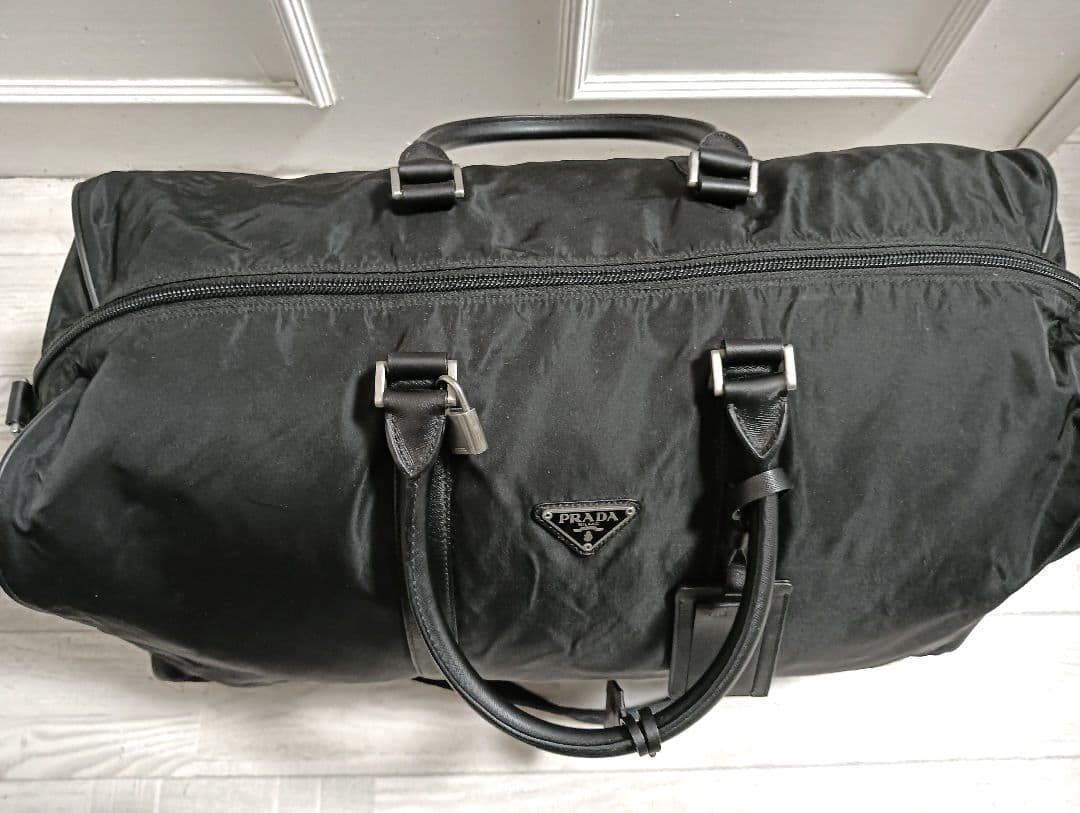 PRADA 2wayブラック ボストンショルダーバッグ★美品★