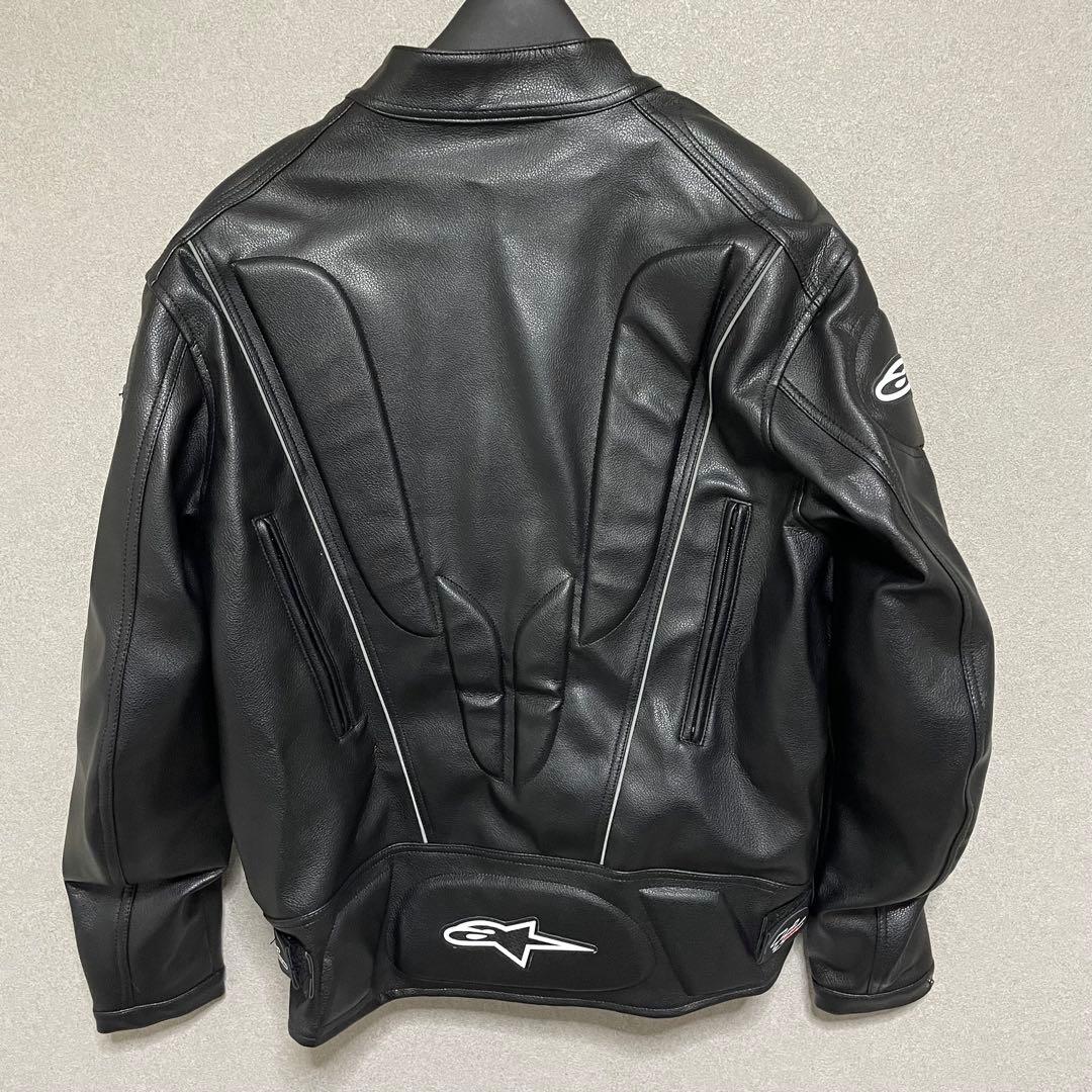 美　アルパインスターズ　レザー　ジャケット　ライダース　バイカー　ブラック　XL
