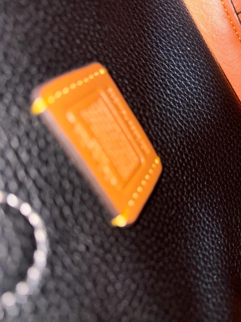 COACH ブラックレザー ハンドバッグ ZB0072