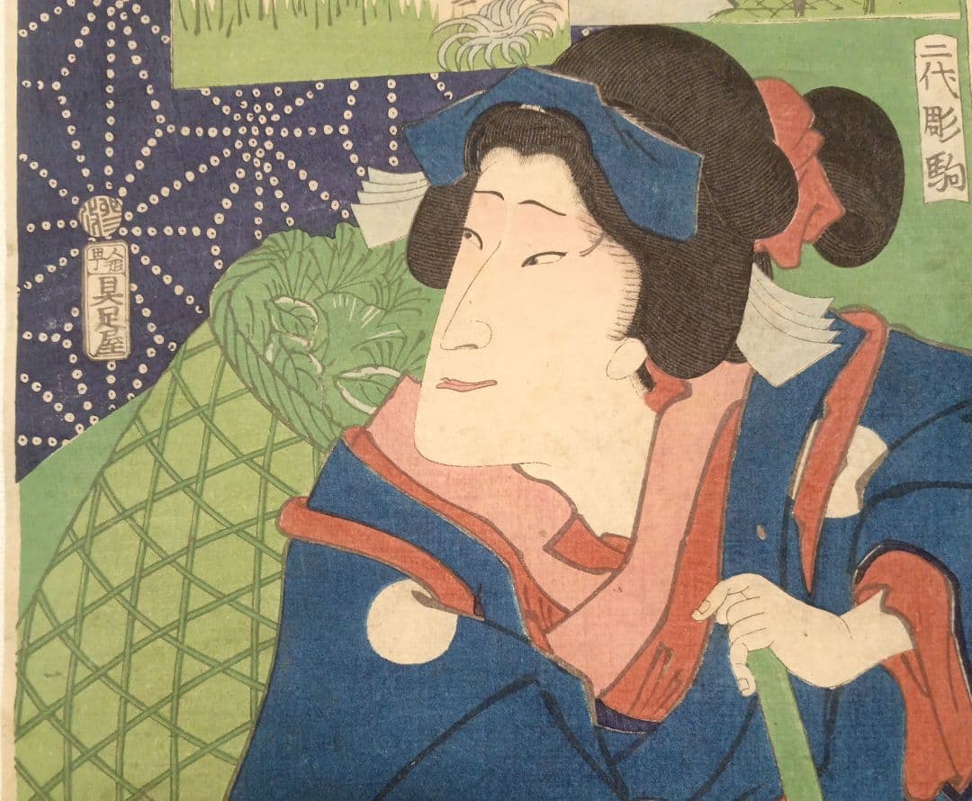 浮世絵版画、なぞ合三十六句豊原国周画、慶応3年出版（1867)
