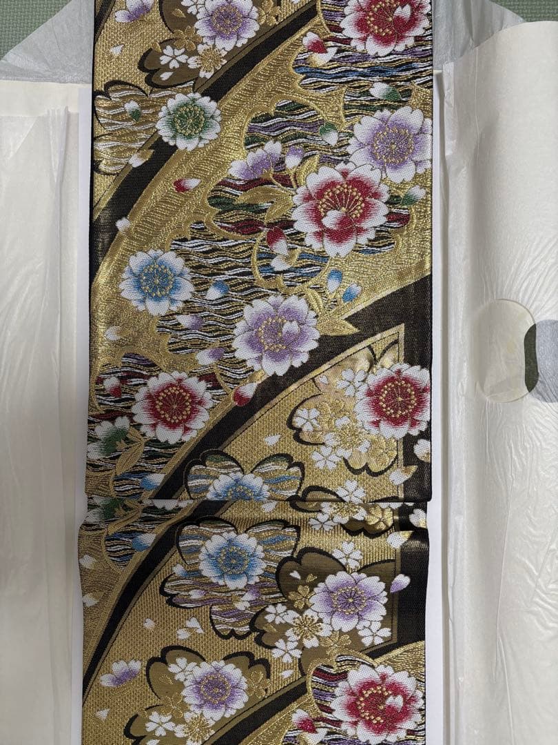 赤 花柄 振袖 着物　辻が花