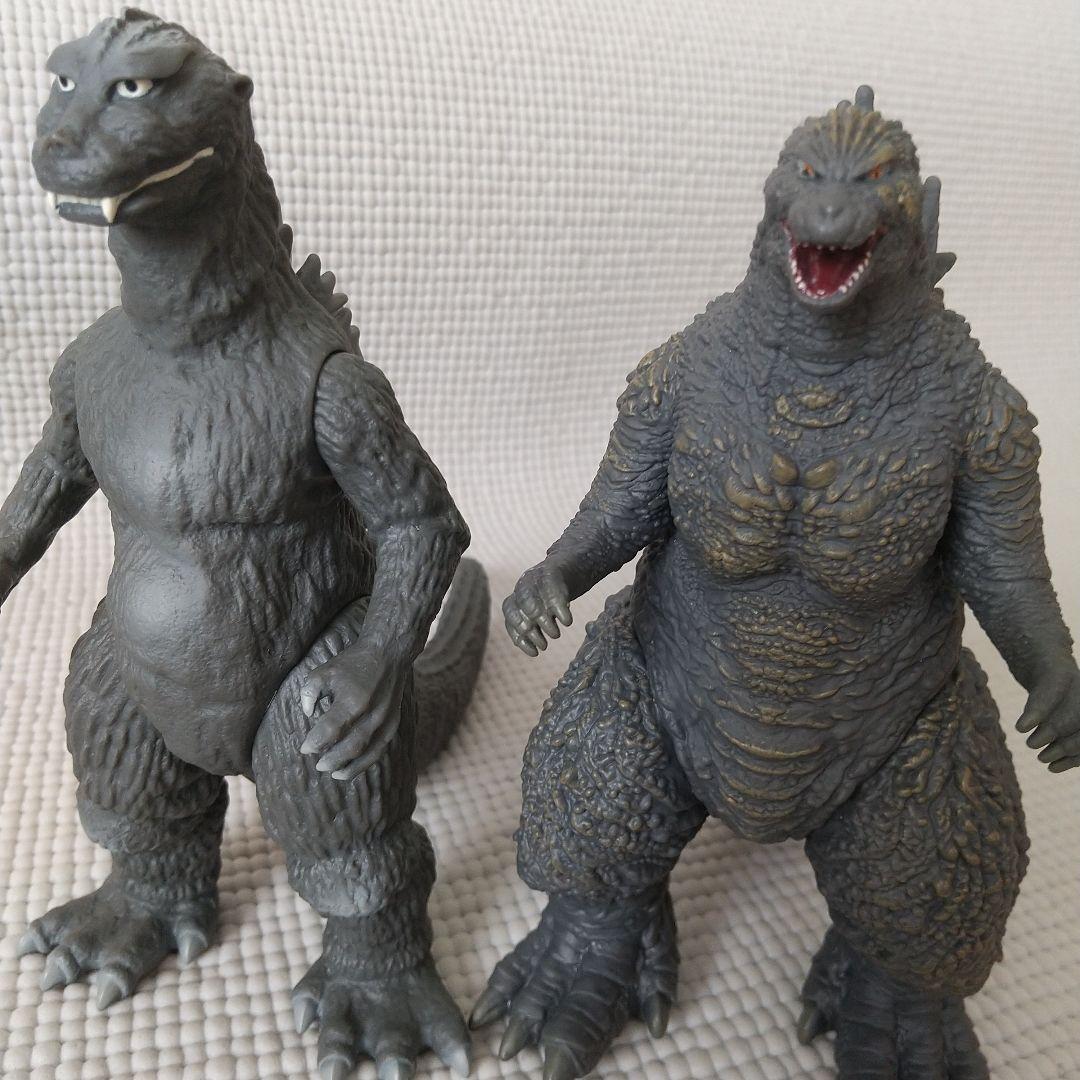 ゴジラ10体〈ゴールド/シルバー/新旧対決/ピンク/巨大異形/富士山〉ソフビ