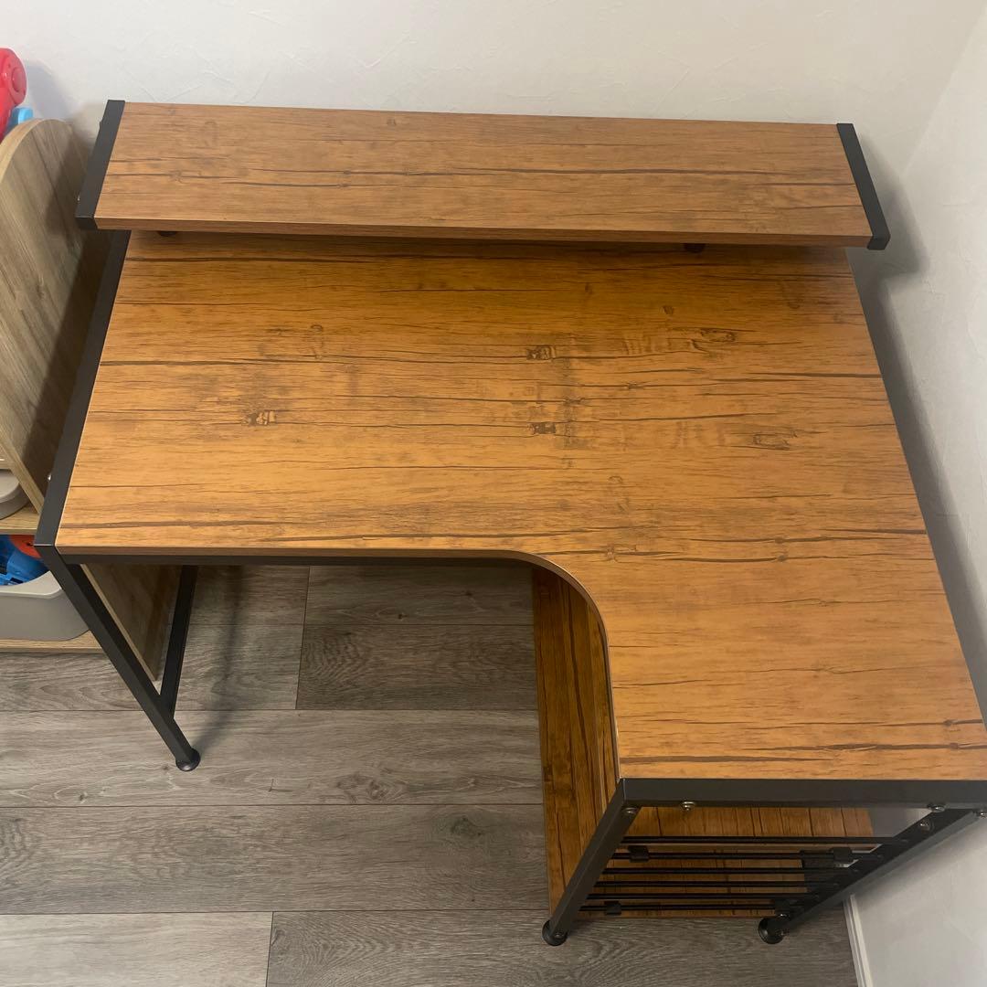 【1/31まで】エア・リゾーム・インテリア　L字デスク　幅90