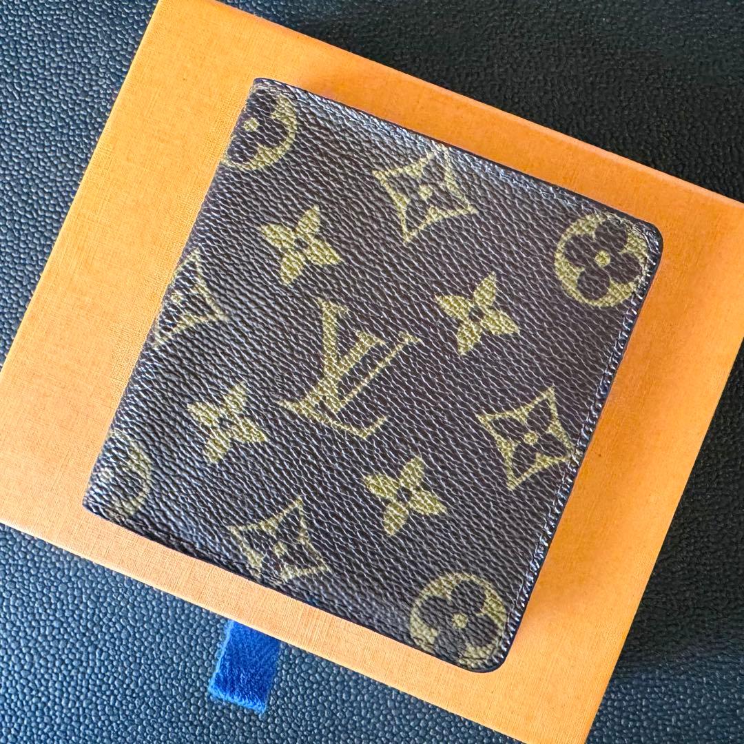 LOUIS VUITTON モノグラム ポルトビエ カルトブルー 折り財布 美品