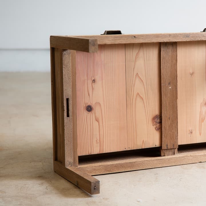 [古家具] 楢の文机 ローテーブル / 展示台 木製家具 座卓 アンティーク什器